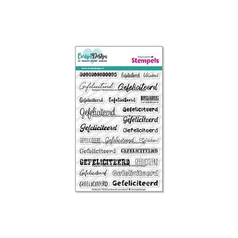 CarlijnDesign Stempels Gefeliciteerd Variaties (CDST-0158) CarlijnDesign Stempels Gefeliciteerd Variaties (CDST-0158)