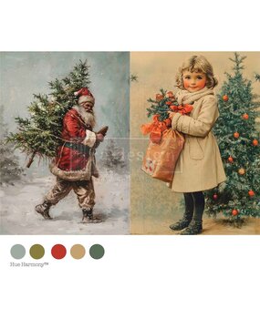 Re-Design with Prima Vintage Tidings A4 Decoupage Fiber (678272)