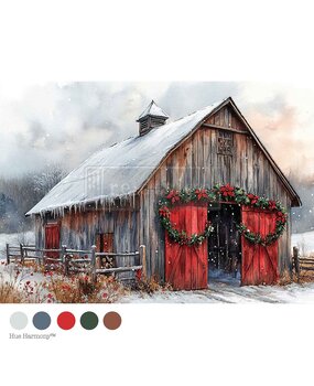 Re-Design with Prima Cranberry Cabin A4 Decoupage Fiber (678326)