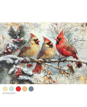 Re-Design with Prima Crimson Noel A4 Decoupage Fiber (678333)