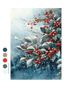 Re-Design with Prima Frosted Boughs & Berries A4 Decoupage Fiber (678340)