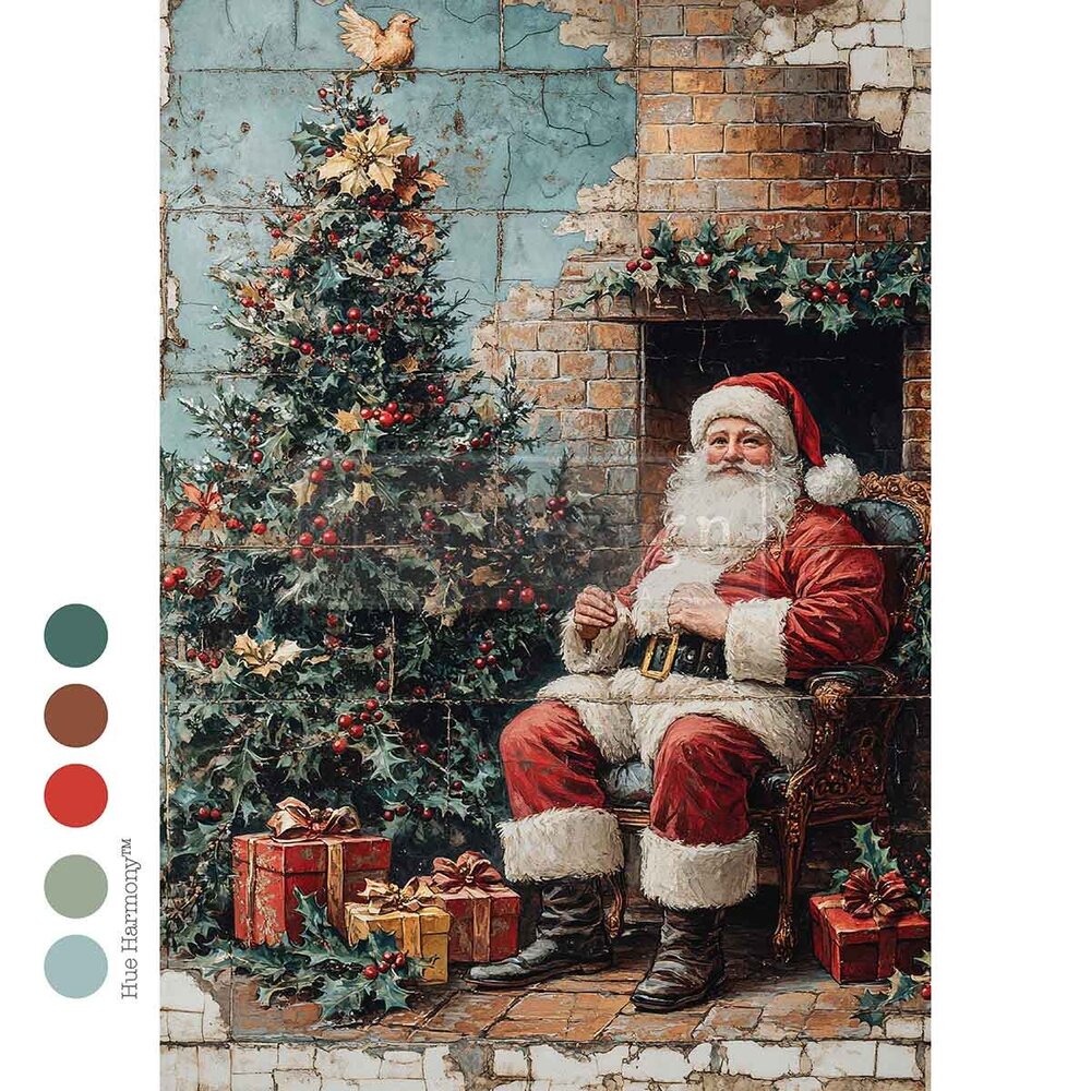 Re-Design with Prima Cozy Claus Corner A4 Decoupage Fiber (678418) Re-Design with Prima Cozy Claus Corner A4 Decoupage Fiber (678418)