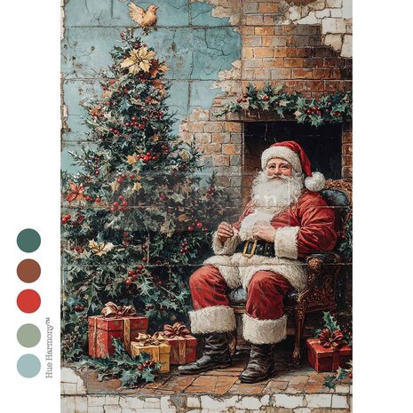 Re-Design Cozy Claus Corner A4 Decoupage Fiber (678418) Re-Design Cozy Claus Corner A4 Decoupage Fiber (678418)
