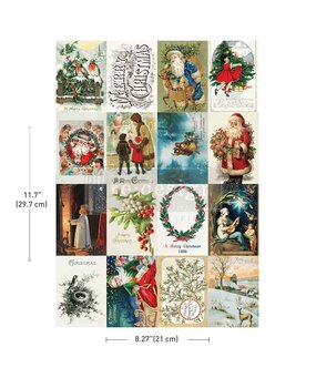 Re-Design with Prima Season's Greetings From The Past A4 Decoupage Fiber (678951)