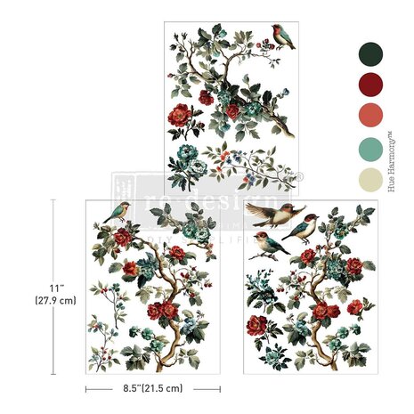 Re-Design with Prima The Rosy Nest 8x5x11 Inch Middy Transfers (3pcs) (679934) Re-Design with Prima The Rosy Nest 8x5x11 Inch Middy Transfers (3pcs) (679934)