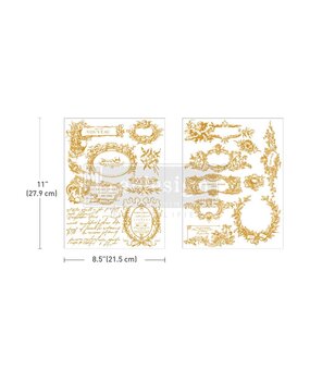 Re-Design with Prima Kacha Label De Luxe 8,5x11 Inch Middy Foil Transfers (2pcs) (680411)