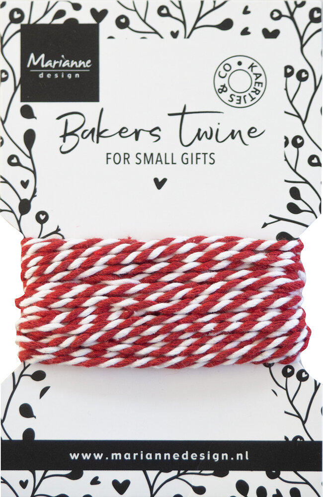 Marianne Design Decorations Bakers Twine Red/White (CA3213) Marianne Design Decorations Bakers Twine Red/White (CA3213)
