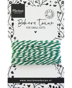 Marianne Design Decorations Bakers Twine Green/White (CA3214)