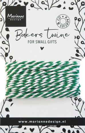 Marianne Design Decorations Bakers Twine Green/White (CA3214) Marianne Design Decorations Bakers Twine Green/White (CA3214)