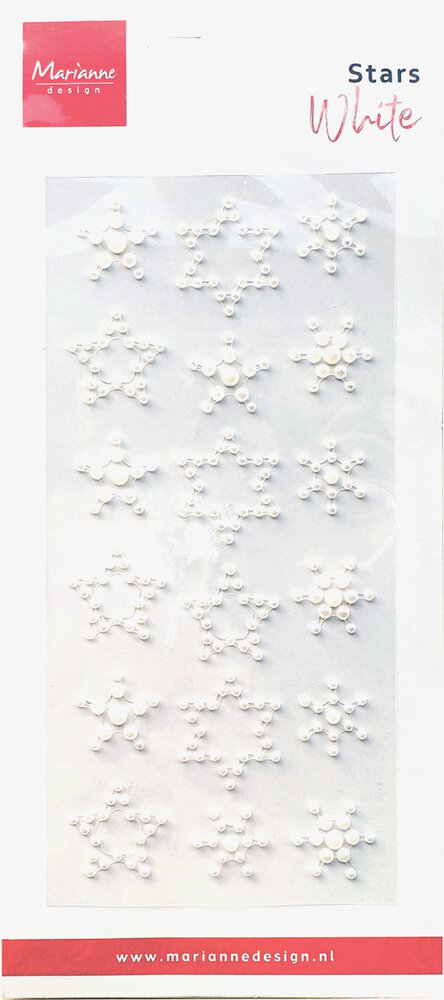 Marianne Design Decorations Stars Pearls White (CA3215) Marianne Design Decorations Stars Pearls White (CA3215)