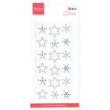 Marianne Design Decorations Stars Rhinestones Silver (CA3216)