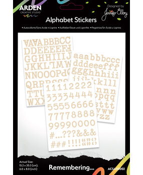 Arden Creative Studio Remembering... Alphabet Stickers (ACSAS0002)