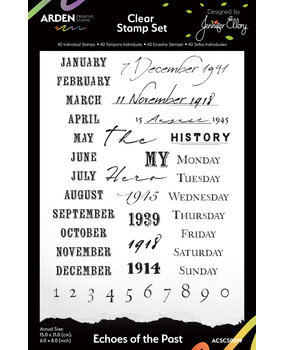 Arden Creative Studio Remembering... 6x8 Inch Clear Stamp Set Echoes of the Past (ACSCS0019)