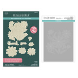 Spellbinders Tabbed Classics 3D Folder and Stencil Bundle Thank You Bouquet (BD-0995)