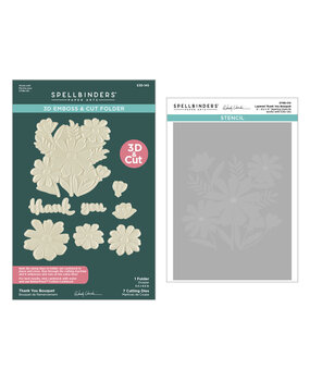 Spellbinders Tabbed Classics 3D Folder and Stencil Bundle Thank You Bouquet (BD-0995) Spellbinders Tabbed Classics 3D Folder and Stencil Bundle Thank You Bouquet (BD-0995)