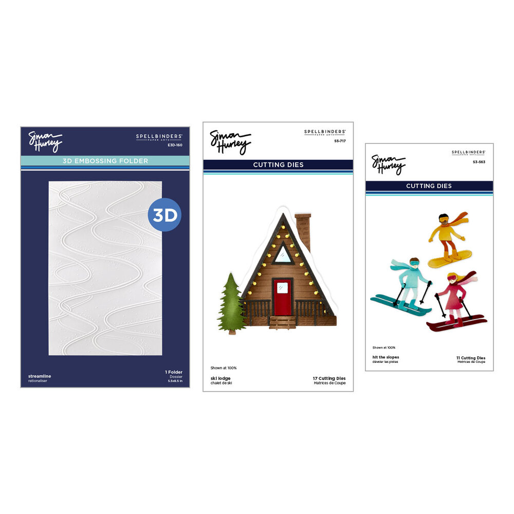 Spellbinders Ski-son's Greetings Dies and 3D Folder Bundle (BD-1010) Spellbinders Ski-son's Greetings Dies and 3D Folder Bundle (BD-1010)