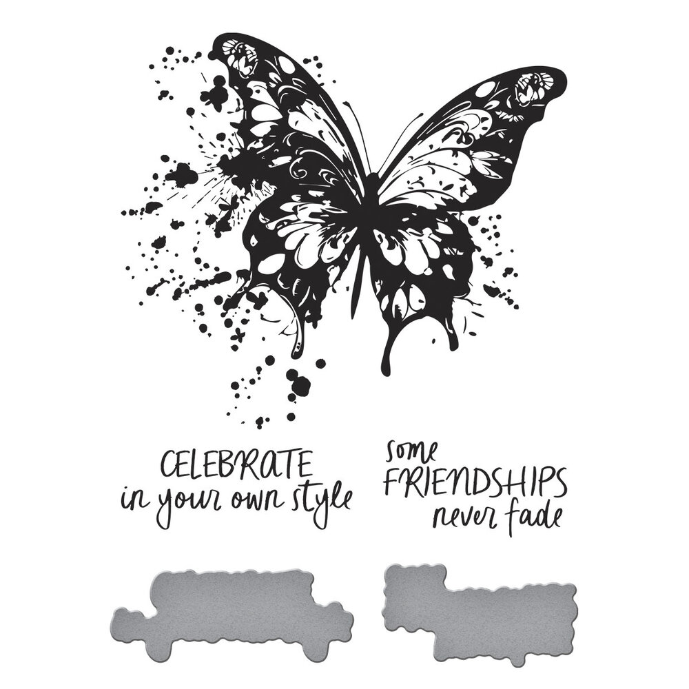 Spellbinders Beautifully Imperfect BetterPress Plate & Die Set Butterfly Splatter (BP-323) Spellbinders Beautifully Imperfect BetterPress Plate & Die Set Butterfly Splatter (BP-323)