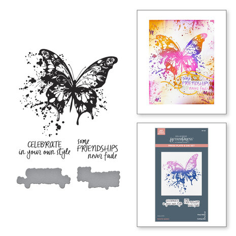 Spellbinders Beautifully Imperfect BetterPress Plate & Die Set Butterfly Splatter (BP-323) Spellbinders Beautifully Imperfect BetterPress Plate & Die Set Butterfly Splatter (BP-323)