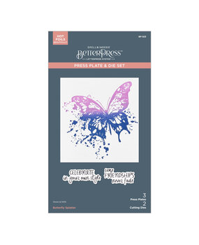 Spellbinders Beautifully Imperfect BetterPress Plate & Die Set Butterfly Splatter (BP-323) Spellbinders Beautifully Imperfect BetterPress Plate & Die Set Butterfly Splatter (BP-323)