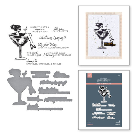 Spellbinders Happier Hour BetterPress Plate & Die Set Martini Mood (BP-326) Spellbinders Happier Hour BetterPress Plate & Die Set Martini Mood (BP-326)