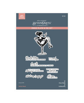Spellbinders Happier Hour BetterPress Plate & Die Set Martini Mood (BP-326) Spellbinders Happier Hour BetterPress Plate & Die Set Martini Mood (BP-326)