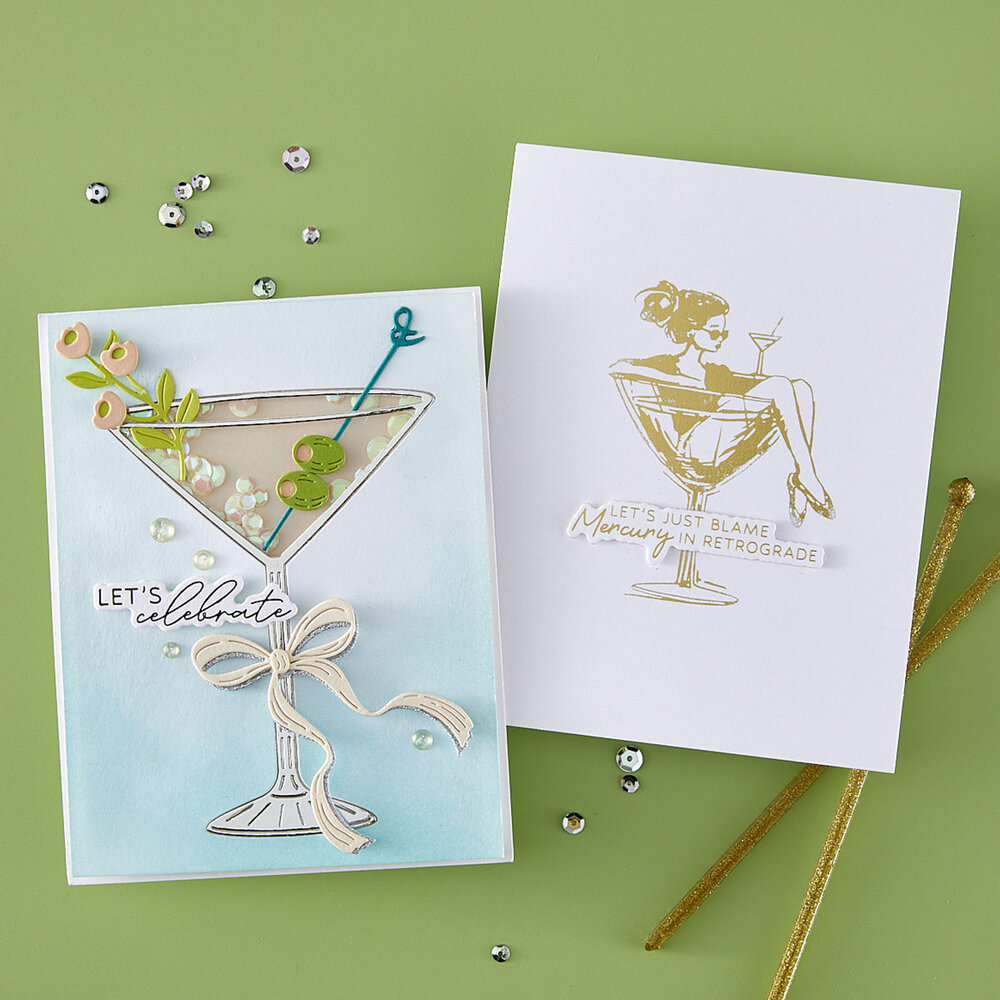 Spellbinders Happier Hour BetterPress Plate & Die Set Martini Mood (BP-326) Spellbinders Happier Hour BetterPress Plate & Die Set Martini Mood (BP-326)