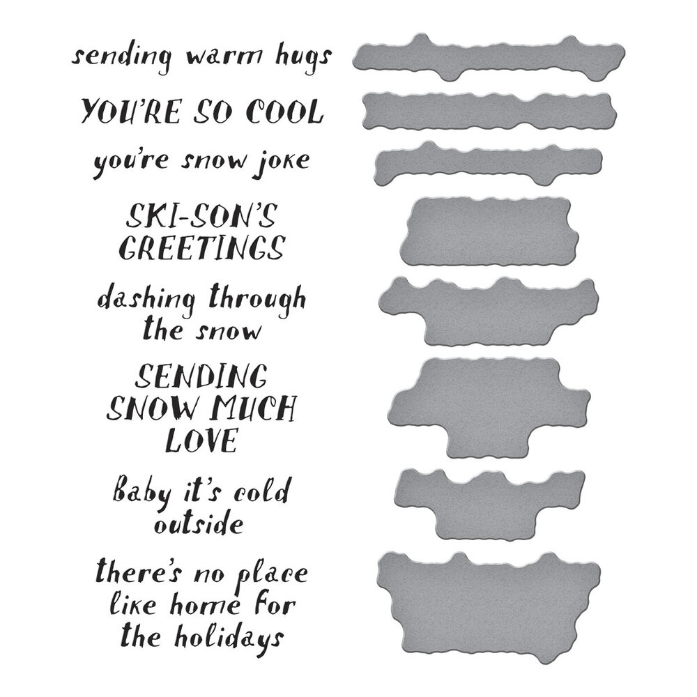 Spellbinders Ski-son's Greetings BetterPress Plate & Die Set Ski-son's Greetings Sentiments (BP-335) Spellbinders Ski-son's Greetings BetterPress Plate & Die Set Ski-son's Greetings Sentiments (BP-335)