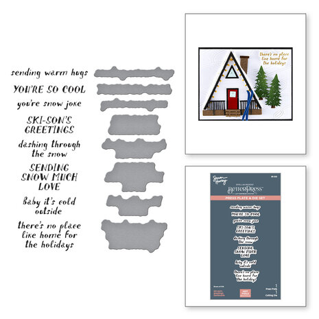Spellbinders Ski-son's Greetings BetterPress Plate & Die Set Ski-son's Greetings Sentiments (BP-335) Spellbinders Ski-son's Greetings BetterPress Plate & Die Set Ski-son's Greetings Sentiments (BP-335)