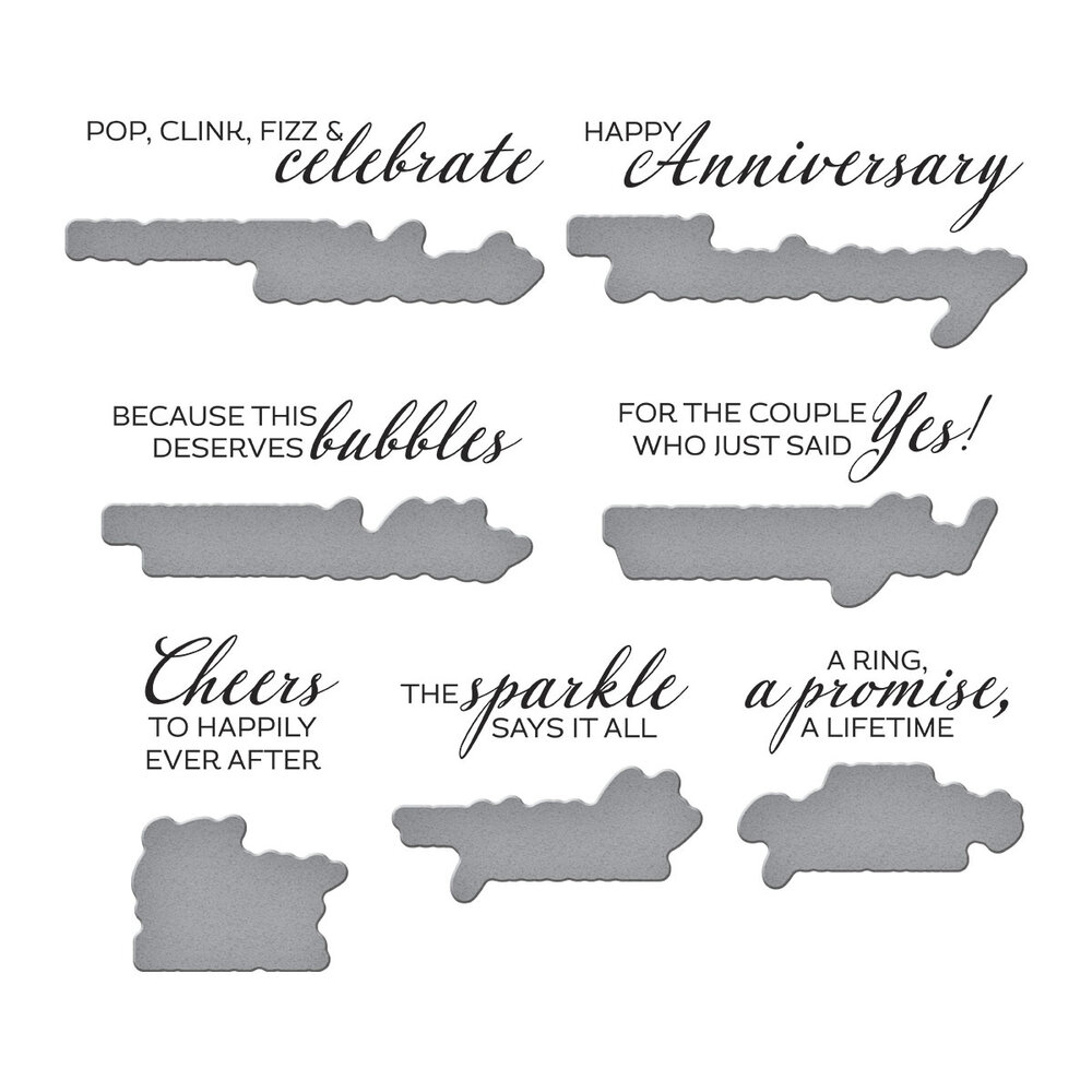 Spellbinders Happier Hour BetterPress Plate & Die Set A Special Toast Sentiments (BP-336) Spellbinders Happier Hour BetterPress Plate & Die Set A Special Toast Sentiments (BP-336)
