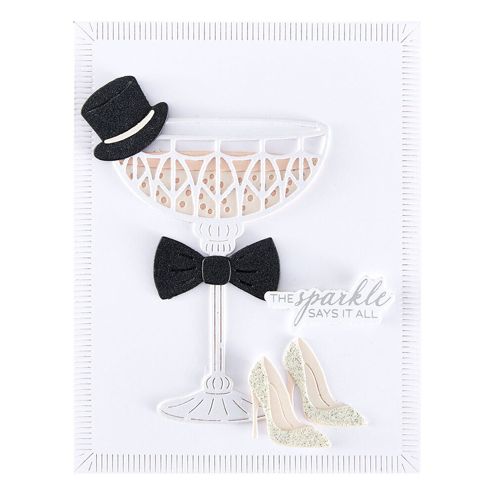 Spellbinders Happier Hour BetterPress Plate & Die Set A Special Toast Sentiments (BP-336) Spellbinders Happier Hour BetterPress Plate & Die Set A Special Toast Sentiments (BP-336)