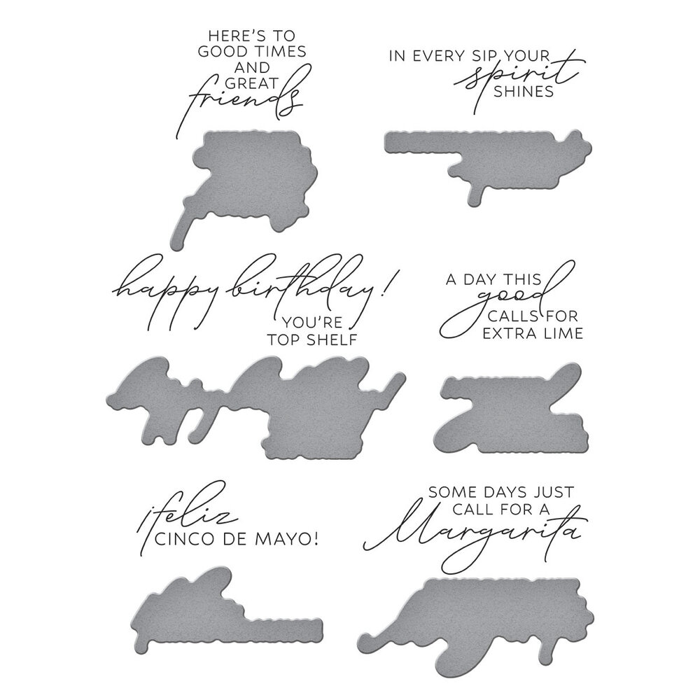 Spellbinders Happier Hour BetterPress Plate & Die Set Sip Sip Ole Sentiments (BP-337) Spellbinders Happier Hour BetterPress Plate & Die Set Sip Sip Ole Sentiments (BP-337)