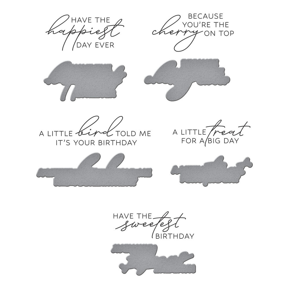 Spellbinders Happier Hour BetterPress Plate & Die Set Fountain Wishes Sentiments (BP-338) Spellbinders Happier Hour BetterPress Plate & Die Set Fountain Wishes Sentiments (BP-338)