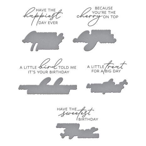 Spellbinders Happier Hour BetterPress Plate & Die Set Fountain Wishes Sentiments (BP-338) Spellbinders Happier Hour BetterPress Plate & Die Set Fountain Wishes Sentiments (BP-338)
