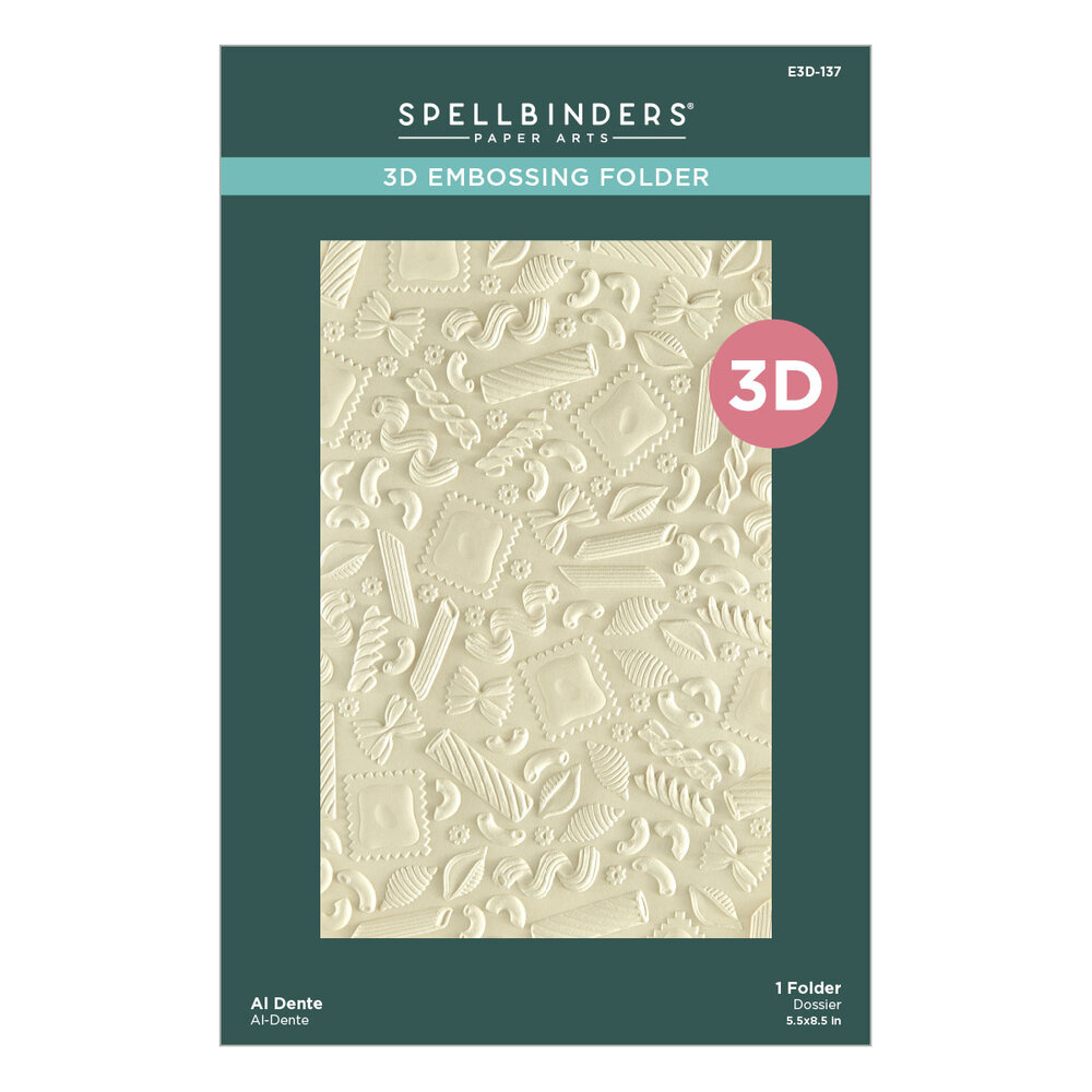 Spellbinders Buon Appetito 3D Embossing Folder Al Dente (E3D-137) Spellbinders Buon Appetito 3D Embossing Folder Al Dente (E3D-137)