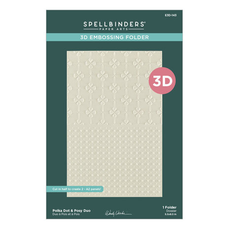 Spellbinders Tabbed Classics 3D Embossing Folder Polka Dot & Posy Duo (E3D-143) Spellbinders Tabbed Classics 3D Embossing Folder Polka Dot & Posy Duo (E3D-143)