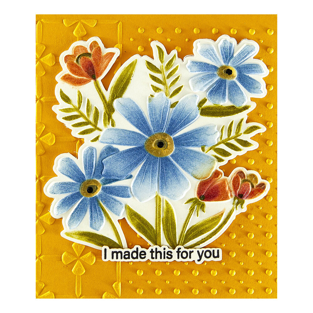 Spellbinders Tabbed Classics 3D Embossing Folder Polka Dot & Posy Duo (E3D-143) Spellbinders Tabbed Classics 3D Embossing Folder Polka Dot & Posy Duo (E3D-143)
