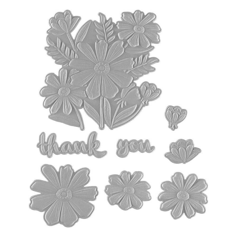 Spellbinders Tabbed Classics 3D Emboss & Cut Folder Thank You Bouquet (E3D-145) Spellbinders Tabbed Classics 3D Emboss & Cut Folder Thank You Bouquet (E3D-145)