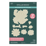 Spellbinders Tabbed Classics 3D Emboss & Cut Folder Thank You Bouquet (E3D-145)
