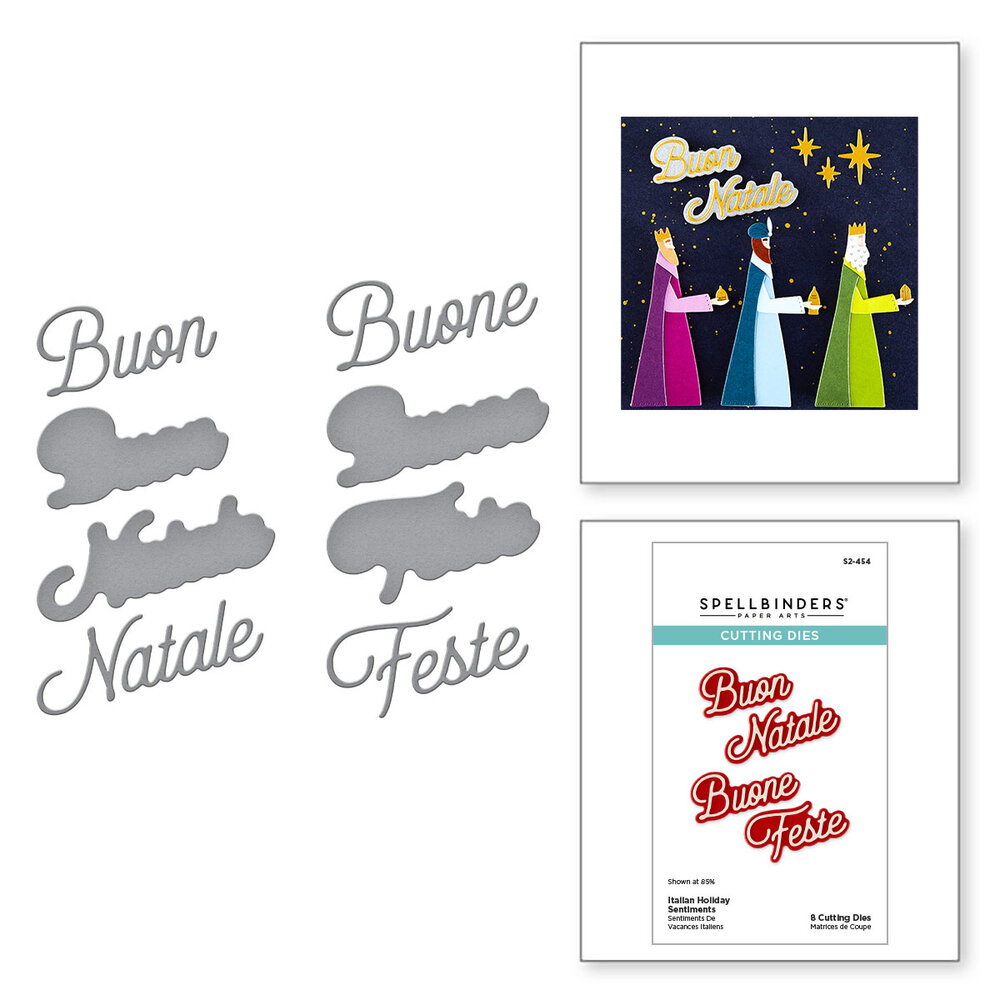 Spellbinders International Holiday Sentiments Etched Dies Italian Holiday Sentiments (S2-454) Spellbinders International Holiday Sentiments Etched Dies Italian Holiday Sentiments (S2-454)