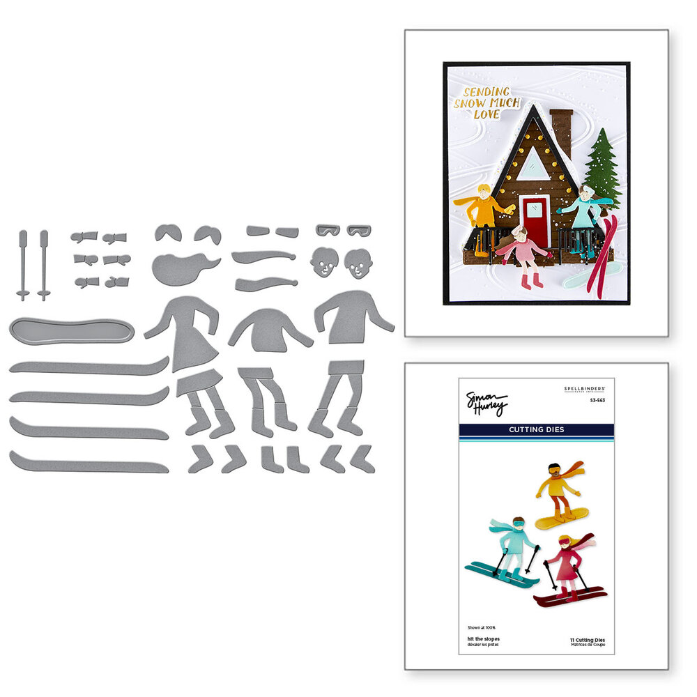 Spellbinders Ski-son's Greetings Etched Dies Hit the Slopes (S3-563) Spellbinders Ski-son's Greetings Etched Dies Hit the Slopes (S3-563)