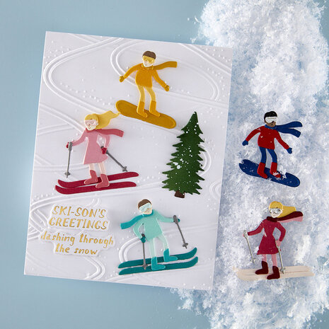 Spellbinders Ski-son's Greetings Etched Dies Hit the Slopes (S3-563) Spellbinders Ski-son's Greetings Etched Dies Hit the Slopes (S3-563)