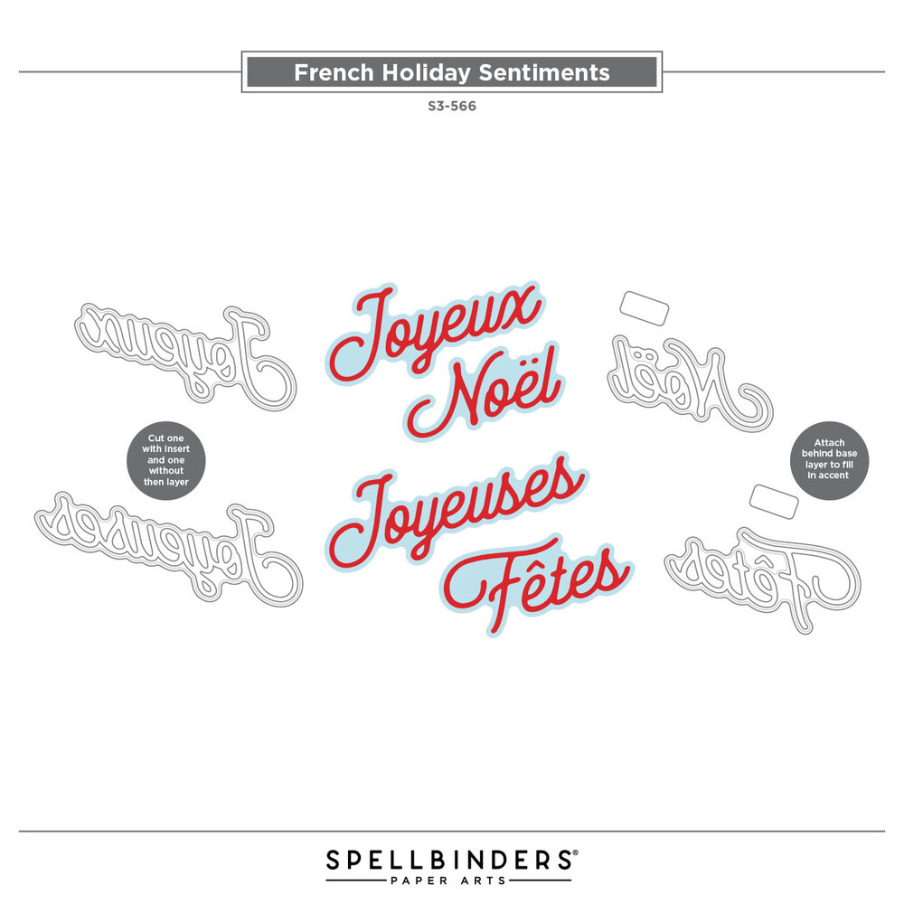 Spellbinders International Holiday Sentiments Etched Dies French Holiday Sentiments (S3-566) Spellbinders International Holiday Sentiments Etched Dies French Holiday Sentiments (S3-566)