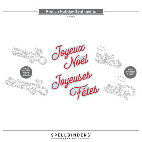 Spellbinders International Holiday Sentiments Etched Dies French Holiday Sentiments (S3-566) Spellbinders International Holiday Sentiments Etched Dies French Holiday Sentiments (S3-566)