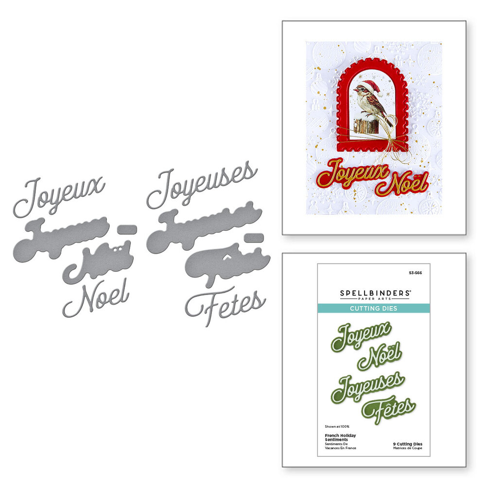 Spellbinders International Holiday Sentiments Etched Dies French Holiday Sentiments (S3-566) Spellbinders International Holiday Sentiments Etched Dies French Holiday Sentiments (S3-566)