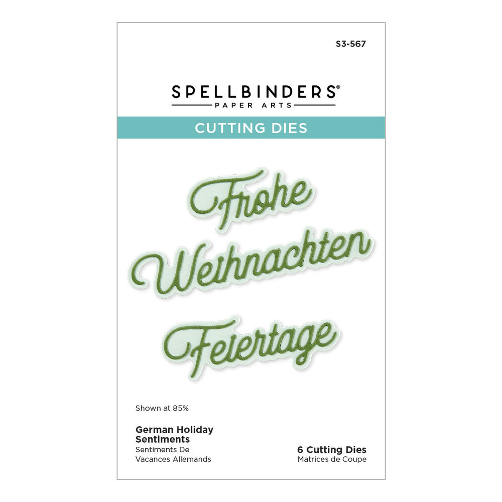 Spellbinders International Holiday Sentiments Etched Dies German Holiday Sentiments (S3-567) Spellbinders International Holiday Sentiments Etched Dies German Holiday Sentiments (S3-567)
