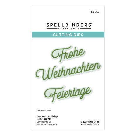 Spellbinders International Holiday Sentiments Etched Dies German Holiday Sentiments (S3-567) Spellbinders International Holiday Sentiments Etched Dies German Holiday Sentiments (S3-567)