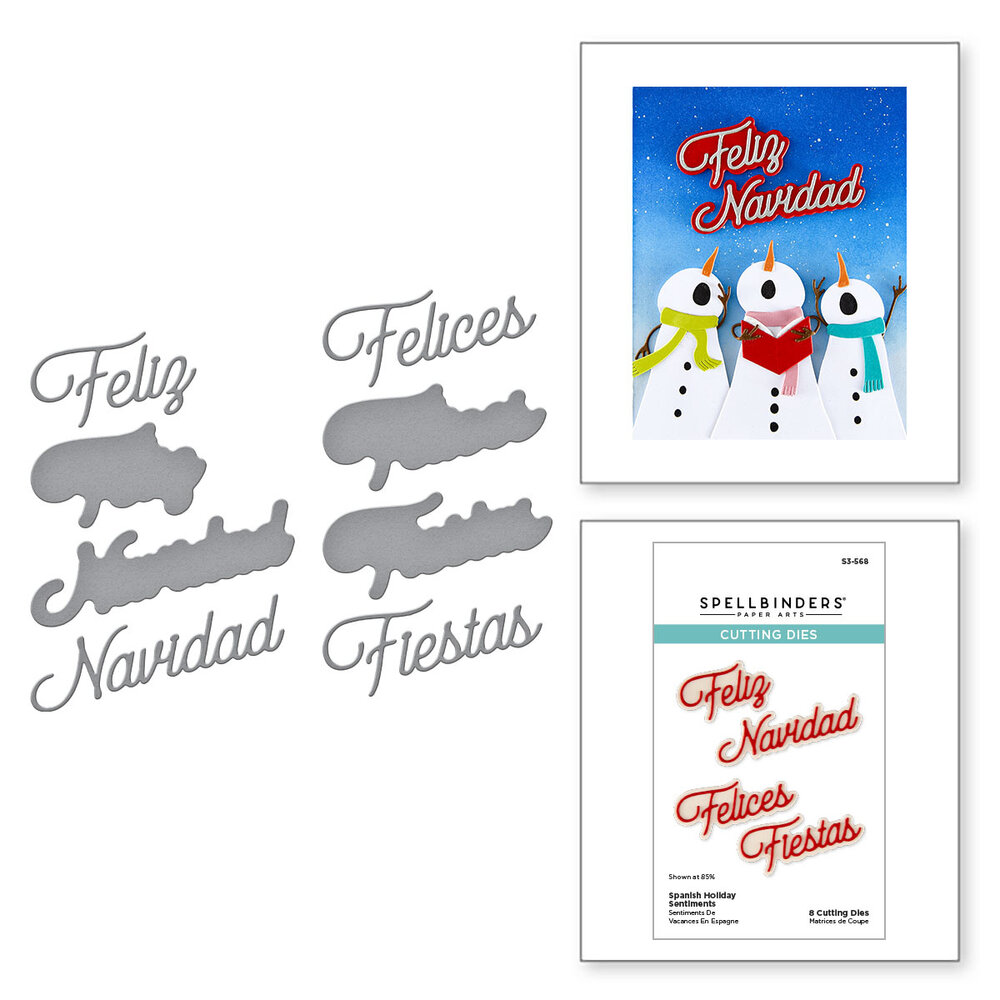 Spellbinders International Holiday Sentiments Etched Dies Spanish Holiday Sentiments (S3-568) Spellbinders International Holiday Sentiments Etched Dies Spanish Holiday Sentiments (S3-568)
