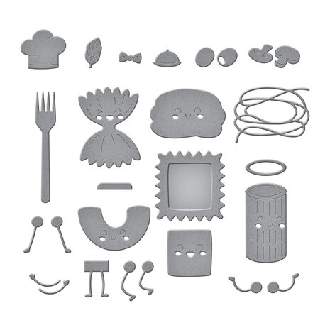 Spellbinders Buon Appetito Etched Dies Pasta Friends (S4-1494) Spellbinders Buon Appetito Etched Dies Pasta Friends (S4-1494)