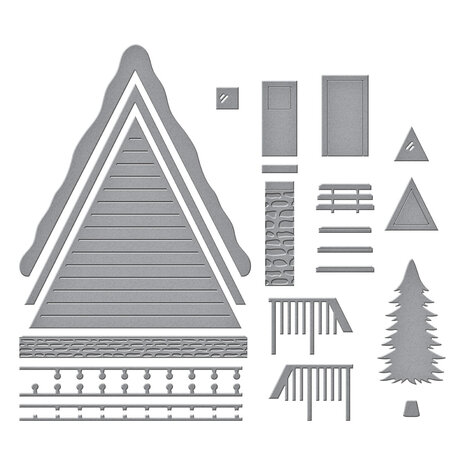 Spellbinders Ski-son's Greetings Etched Dies Ski Lodge (S5-717) Spellbinders Ski-son's Greetings Etched Dies Ski Lodge (S5-717)
