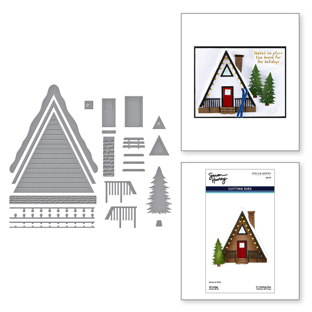 Spellbinders Ski-son's Greetings Etched Dies Ski Lodge (S5-717) Spellbinders Ski-son's Greetings Etched Dies Ski Lodge (S5-717)